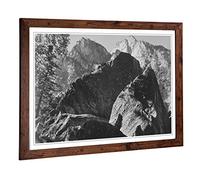 Big Box Art Framed Print of Ansel Adams Kings River Canyon California Design | Wall Art Picture | Home Decor for Kitchen, Living Room, Bedroom, Hallway, Walnut, A2 / 24.5x18 Inch / 62x45cm