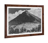 Big Box Art Framed Print of Ansel Adams Mt. Wynne. Kings River Canyon Design | Wall Art Picture | Home Decor for Kitchen, Living Room, Bedroom, Hallway, Walnut, A2 / 24.5x18 Inch / 62x45cm