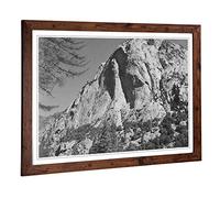 Big Box Art Framed Print of Ansel Adams North Dome Kings River Canyon California Design | Wall Art Picture| Home Decor for Kitchen, Living Room, Bedroom, Office, Walnut, A2 / 24.5x18 Inch / 62x45cm