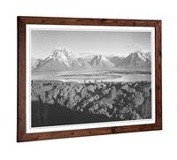 Big Box Art Framed Print of Ansel Adams Signal Hill in Grand Teton Wyoming Design | Wall Art Picture| Home Decor for Kitchen, Living Room, Bedroom, Hallway, Walnut, A2 / 24.5x18 Inch / 62x45cm