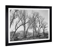 Big Box Art Framed Print of Ansel Adams Taos Pueblo New Mexico 2 Design | Wall Art Picture | Home Decor for Kitchen, Living Room, Bedroom, Hallway, Black, A2 / 24.5x18 Inch / 62x45cm