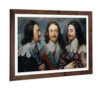 Big Box Art Framed Print of Anthony Van Dyck Charles Design | Wall Art Picture | Home Decor for Kitchen, Living, Dining Room, Bedroom, Hallway, Office, Walnut, A2 / 24.5x18 Inch / 62x45cm