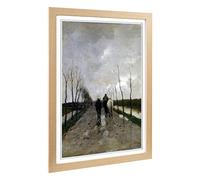 Big Box Art Framed Print of Anton Mauve A Dutch Road Design | Wall Art Picture | Home Decor for Kitchen, Living, Dining Room, Bedroom, Hallway, Office, Oak, A2 / 24.5x18 Inch / 62x45cm