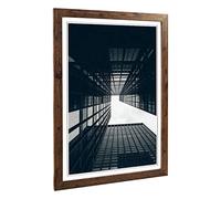 Big Box Art Framed Print of Architecture Building (2) Design | Wall Art Picture | Home Decor for Kitchen, Living, Dining Room, Bedroom, Hallway, Office, Walnut, A2 / 24.5x18 Inch / 62x45cm