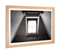 Big Box Art Framed Print of Architecture Light Through The Window Design | Wall Art Picture | Home Decor for Kitchen, Living Room, Bedroom, Hallway, Oak, A2 / 24.5x18 Inch / 62x45cm