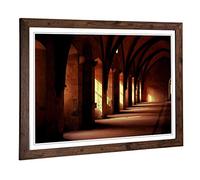 Big Box Art Framed Print of Architecture Sunlight Through The Window Design | Wall Art Picture | Home Decor for Kitchen, Living Room, Bedroom, Hallway, Walnut, A2 / 24.5x18 Inch / 62x45cm
