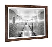 Big Box Art Framed Print of Architecture Tiled Design | Wall Art Picture | Home Decor for Kitchen, Living, Dining Room, Bedroom, Hallway, Office, Walnut, A2 / 24.5x18 Inch / 62x45cm