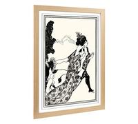 Big Box Art Framed Print of Aubrey Beardsley Nude Lady Design | Wall Art Picture | Home Decor for Kitchen, Living, Dining Room, Bedroom, Hallway, Office, Oak, A2 / 24.5x18 Inch / 62x45cm