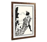 Big Box Art Framed Print of Aubrey Beardsley Nude Lady Design | Wall Art Picture | Home Decor for Kitchen, Living, Dining Room, Bedroom, Hallway, Office, Walnut, A2 / 24.5x18 Inch / 62x45cm