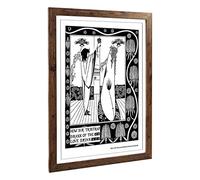 Big Box Art Framed Print of Aubrey Beardsley Sir Tristram Design | Wall Art Picture | Home Decor for Kitchen, Living, Dining Room, Bedroom, Hallway, Office, Walnut, A2 / 24.5x18 Inch / 62x45cm