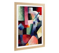 Big Box Art Framed Print of August Macke Coloured Composition Forms (2) Design | Wall Art Picture | Home Decor for Kitchen, Living Room, Bedroom, Hallway, Oak, A2 / 24.5x18 Inch / 62x45cm