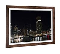 Big Box Art Framed Print of Baltimore Maryland USA Design | Wall Art Picture | Home Decor for Kitchen, Living, Dining Room, Lounge, Bedroom, Hallway, Office, Walnut, A2 / 24.5x18 Inch / 62x45cm