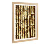 Big Box Art Framed Print of Bamboo Cane Design | Wall Art Picture | Home Decor for Kitchen, Living, Dining Room, Lounge, Bedroom, Hallway, Office, Oak, A2 / 24.5x18 Inch / 62x45cm