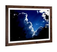 Big Box Art Framed Print of Beautiful Sky Clouds (3) Design | Wall Art Picture | Home Decor for Kitchen, Living, Dining Room, Bedroom, Hallway, Office, Walnut, A2 / 24.5x18 Inch / 62x45cm