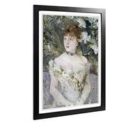 Big Box Art Framed Print of Berthe Morisot Young Girl in a Ball Gown Design | Wall Art Picture | Home Decor for Kitchen, Living Room, Bedroom, Hallway, Black, A2 / 24.5x18 Inch / 62x45cm