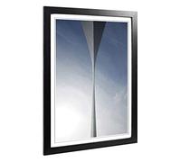 Big Box Art Framed Print of Blue Sky Architecture 2 Design | Wall Art Picture | Home Decor for Kitchen, Living, Dining Room, Bedroom, Hallway, Office, Black, A2 / 24.5x18 Inch / 62x45cm