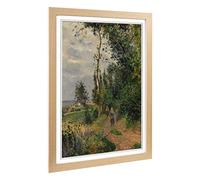 Big Box Art Framed Print of Camille Pissaro Landscape (2) Design | Wall Art Picture | Home Decor for Kitchen, Living, Dining Room, Bedroom, Hallway, Office, Oak, A2 / 24.5x18 Inch / 62x45cm