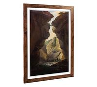 Big Box Art Framed Print of Caspar Wolf Dala River Design | Wall Art Picture | Home Decor for Kitchen, Living, Dining Room, Lounge, Bedroom, Hallway, Office, Walnut, A2 / 24.5x18 Inch / 62x45cm