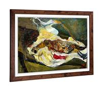 Big Box Art Framed Print of Chaim Soutine Still Life Study Design | Wall Art Picture | Home Decor for Kitchen, Living, Dining Room, Bedroom, Hallway, Office, Walnut, A2 / 24.5x18 Inch / 62x45cm