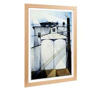 Big Box Art Framed Print of Charles Demuth My Egypt Design | Wall Art Picture | Home Decor for Kitchen, Living, Dining Room, Bedroom, Hallway, Office, Oak, A2 / 24.5x18 Inch / 62x45cm