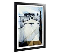Big Box Art Framed Print of Charles Demuth My Egypt Design | Wall Art Picture | Home Decor for Kitchen, Living, Dining Room, Bedroom, Hallway, Office, Black, A2 / 24.5x18 Inch / 62x45cm