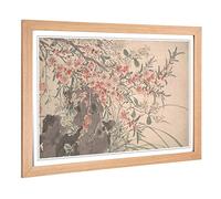 Big Box Art Framed Print of Chen Daofu Oriental Floral Design | Wall Art Picture | Home Decor for Kitchen, Living, Dining Room, Bedroom, Hallway, Office, Oak, A2 / 24.5x18 Inch / 62x45cm
