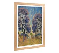 Big Box Art Framed Print of Claude Emile Schuffenecker The Road Under Trees Design | Wall Art Picture| Home Decor for Kitchen, Living Room, Bedroom, Hallway, Oak, A2 / 24.5x18 Inch / 62x45cm
