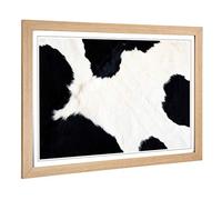 Big Box Art Framed Print of Cow Fur Design | Wall Art Picture | Home Decor for Kitchen, Living, Dining Room, Lounge, Bedroom, Hallway, Office, Oak, A2 / 24.5x18 Inch / 62x45cm