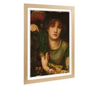 Big Box Art Framed Print of Dante Gabriel Rossetti My Lady Greensleeves Design | Wall Art Picture | Home Decor for Kitchen, Living Room, Bedroom, Hallway, Oak, A2 / 24.5x18 Inch / 62x45cm