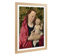 Big Box Art Framed Print of Dieric Bouts Madonna with Child (2) Design | Wall Art Picture | Home Decor for Kitchen, Living Room, Bedroom, Hallway, Oak, A2 / 24.5x18 Inch / 62x45cm