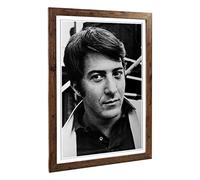 Big Box Art Framed Print of Dustin Hoffman Design | Wall Art Picture | Home Decor for Kitchen, Living, Dining Room, Lounge, Bedroom, Hallway, Office, Walnut, A2 / 24.5x18 Inch / 62x45cm
