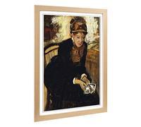 Big Box Art Framed Print of Edgar Degas Miss Cassatt Design | Wall Art Picture | Home Decor for Kitchen, Living, Dining Room, Bedroom, Hallway, Office, Oak, A2 / 24.5x18 Inch / 62x45cm