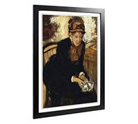 Big Box Art Framed Print of Edgar Degas Miss Cassatt Design | Wall Art Picture | Home Decor for Kitchen, Living, Dining Room, Bedroom, Hallway, Office, Black, A2 / 24.5x18 Inch / 62x45cm