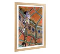 Big Box Art Framed Print of Edgar Degas Miss La, Cirque Fernando Design | Wall Art Picture | Home Decor for Kitchen, Living Room, Bedroom, Hallway, Oak, A2 / 24.5x18 Inch / 62x45cm