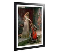 Big Box Art Framed Print of Edmund Leighton The Accolade Design | Wall Art Picture | Home Decor for Kitchen, Living, Dining Room, Bedroom, Hallway, Office, Black, A2 / 24.5x18 Inch / 62x45cm
