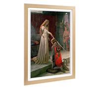 Big Box Art Framed Print of Edmund Leighton The Accolade Design | Wall Art Picture | Home Decor for Kitchen, Living, Dining Room, Bedroom, Hallway, Office, Oak, A2 / 24.5x18 Inch / 62x45cm