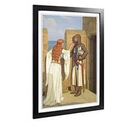 Big Box Art Framed Print of Edmund Leighton The Shadow Design | Wall Art Picture | Home Decor for Kitchen, Living, Dining Room, Bedroom, Hallway, Office, Black, A2 / 24.5x18 Inch / 62x45cm