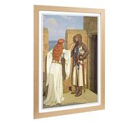 Big Box Art Framed Print of Edmund Leighton The Shadow Design | Wall Art Picture | Home Decor for Kitchen, Living, Dining Room, Bedroom, Hallway, Office, Oak, A2 / 24.5x18 Inch / 62x45cm
