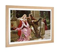 Big Box Art Framed Print of Edmund Leighton Tristan and Isolde Design | Wall Art Picture | Home Decor for Kitchen, Living Room, Bedroom, Hallway, Oak, A2 / 24.5x18 Inch / 62x45cm