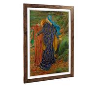 Big Box Art Framed Print of Edwin Austin Abbey in Awe Design | Wall Art Picture | Home Decor for Kitchen, Living, Dining Room, Bedroom, Hallway, Office, Walnut, A2 / 24.5x18 Inch / 62x45cm