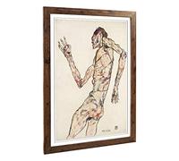 Big Box Art Framed Print of Egon Schiele The Dancer Design | Wall Art Picture | Home Decor for Kitchen, Living, Dining Room, Bedroom, Hallway, Office, Walnut, A2 / 24.5x18 Inch / 62x45cm