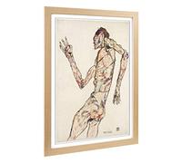 Big Box Art Framed Print of Egon Schiele The Dancer Design | Wall Art Picture | Home Decor for Kitchen, Living, Dining Room, Bedroom, Hallway, Office, Oak, A2 / 24.5x18 Inch / 62x45cm