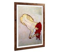 Big Box Art Framed Print of Egon Schiele Wire and Paint Study Design | Wall Art Picture | Home Decor for Kitchen, Living Room, Bedroom, Hallway, Walnut, A2 / 24.5x18 Inch / 62x45cm