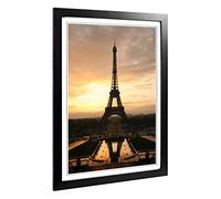 Big Box Art Framed Print of Eiffel Tower Paris France (2) Design | Wall Art Picture | Home Decor for Kitchen, Living, Dining Room, Bedroom, Hallway, Office, Black, A2 / 24.5x18 Inch / 62x45cm