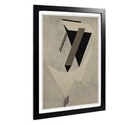 Big Box Art Framed Print of El Lissitzky Abstract No.2 Design | Wall Art Picture | Home Decor for Kitchen, Living, Dining Room, Bedroom, Hallway, Office, Black, A2 / 24.5x18 Inch / 62x45cm