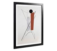 Big Box Art Framed Print of El Lissitzky Abstract No.4 Design | Wall Art Picture | Home Decor for Kitchen, Living, Dining Room, Bedroom, Hallway, Office, Black, A2 / 24.5x18 Inch / 62x45cm