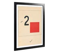 Big Box Art Framed Print of El Lissitzky Abstract No.6 Design | Wall Art Picture | Home Decor for Kitchen, Living, Dining Room, Bedroom, Hallway, Office, Black, A2 / 24.5x18 Inch / 62x45cm