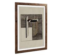 Big Box Art Framed Print of El Lissitzky Study Praun 4b Design | Wall Art Picture | Home Decor for Kitchen, Living, Dining Room, Bedroom, Hallway, Office, Walnut, A2 / 24.5x18 Inch / 62x45cm
