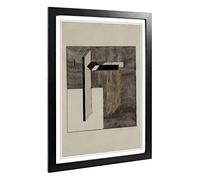 Big Box Art Framed Print of El Lissitzky Study Praun 4b Design | Wall Art Picture | Home Decor for Kitchen, Living, Dining Room, Bedroom, Hallway, Office, Black, A2 / 24.5x18 Inch / 62x45cm