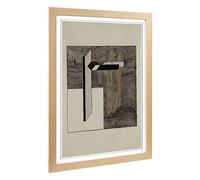 Big Box Art Framed Print of El Lissitzky Study Praun 4b Design | Wall Art Picture | Home Decor for Kitchen, Living, Dining Room, Bedroom, Hallway, Office, Oak, A2 / 24.5x18 Inch / 62x45cm